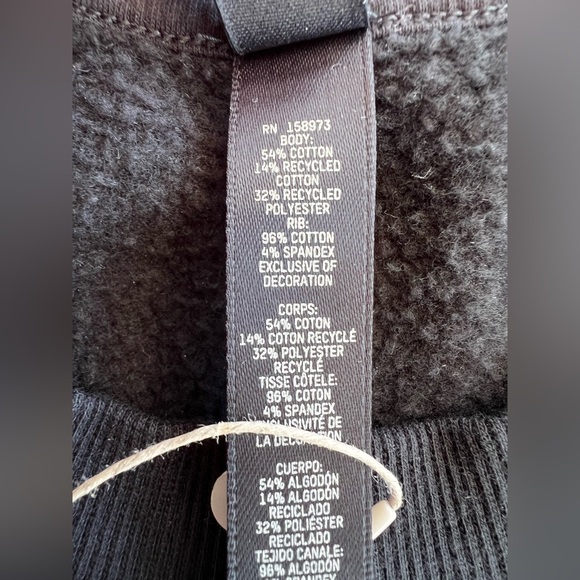 Skims Fleece Lounge Classic Crewneck Sweatshirt Size Small in Washed Onyx Small - Picture 6 of 6